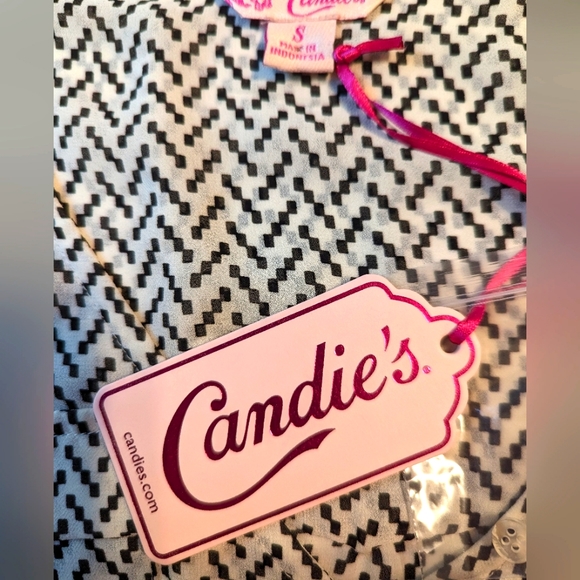 Ladies Candies Utility V-Neck Tunic Blouse Size Small Brand New With Tags - Picture 4 of 6
